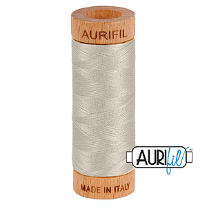 Gray - AURIFIL Cotton Thread - Solid 80 Wt - Moondust