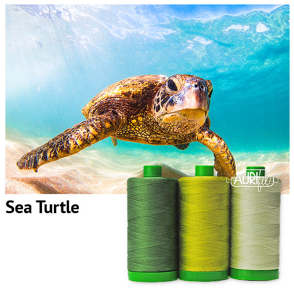 Aurifil Thread Set - Endangered Species - Sea Turtle