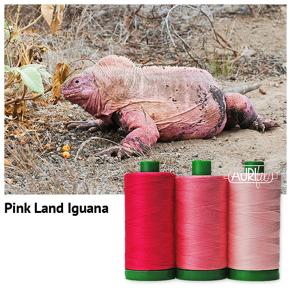 Aurifil Thread Set - Endangered Species - Pink Land Iguana