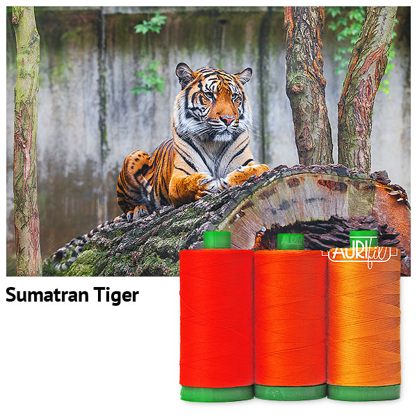 Aurifil Thread Set - Endangered Species - Sumatran Tiger
