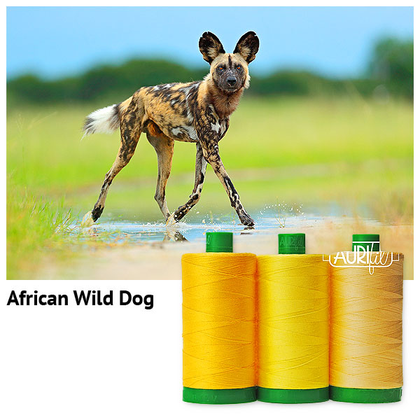 Aurifil Thread Set - Endangered Species - African Wild Dog
