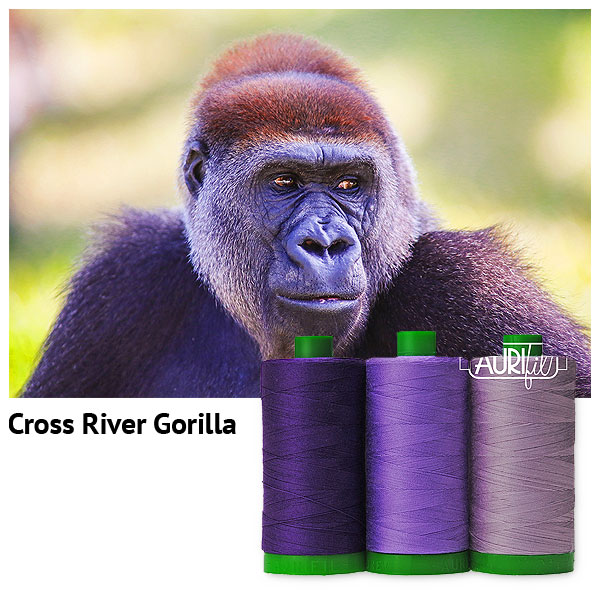 Aurifil Thread Set - Endangered Species - Cross River Gorilla
