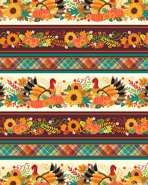 Gather Together - Autumnal Stripe - Multi - DIGITAL