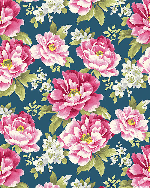 Camellia - Drifting Blooms - Navy