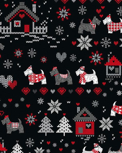 Knit & Caboodle - Snow In Love - Black
