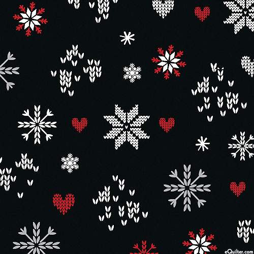 Knit & Caboodle - Snowflake Love - Jet Black