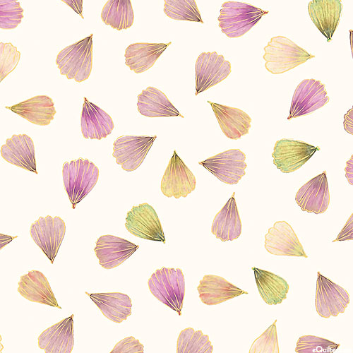 Floral Impressions - Single Petals - Eggshell/Gold