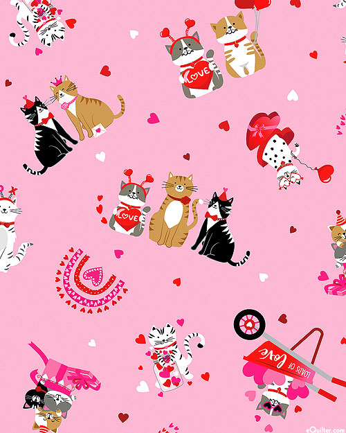 Love You Fur-Ever - Kitty Love - Pastel Pink - DIGITAL