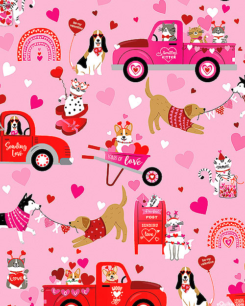 Love You Fur-Ever - Pal-entine's Day - Pastel Pink - DIGITAL