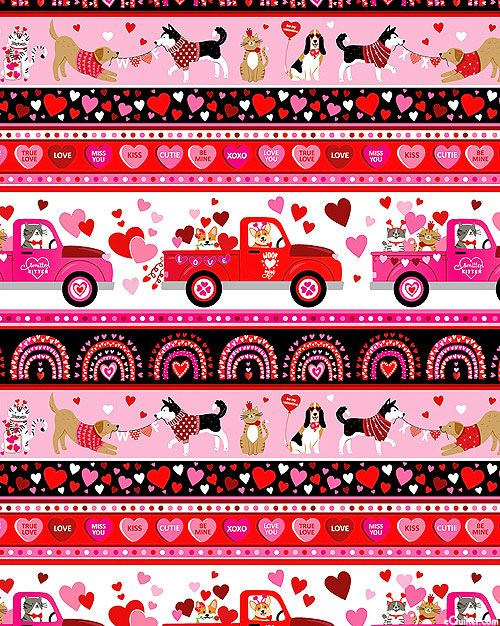 Love You Fur-Ever - Valentine's Day Stripe - Multi - DIGITAL