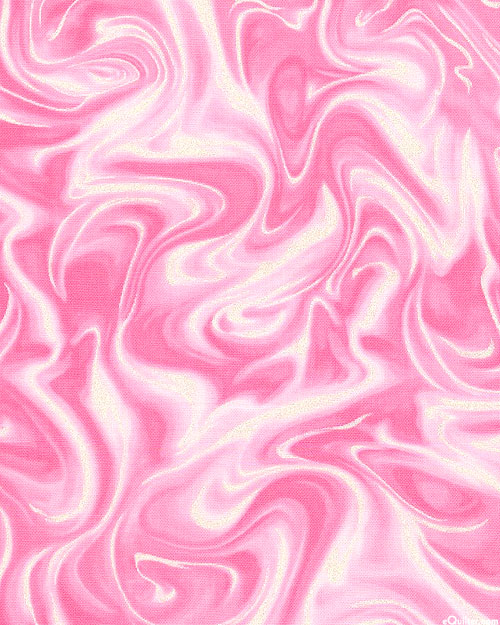 Pearlized Marbleized - Swirls - Candy Pink/Pearlescent