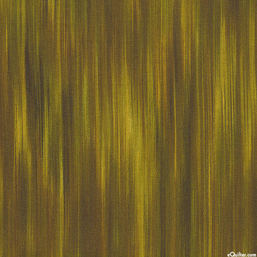 Fleurish - Faux Ikat Stripes - Dk Olive Green