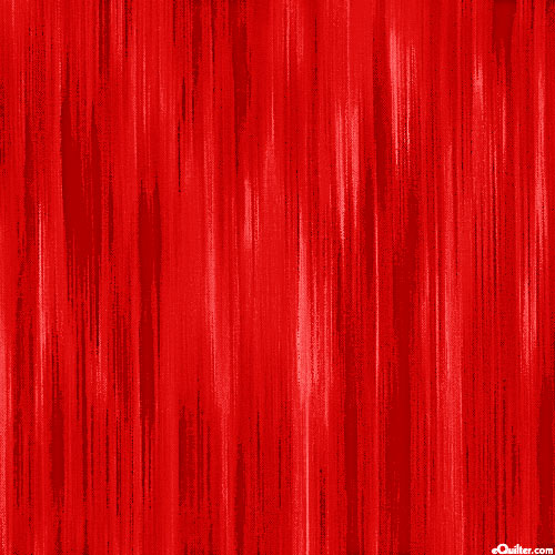 Fleurish - Faux Ikat Stripes - Cherry Red