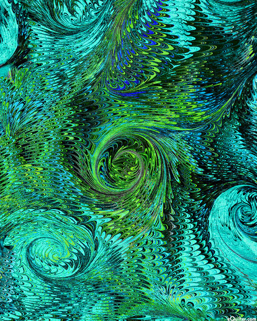 Poured Color 2 - Whirlwind - Seafoam Green