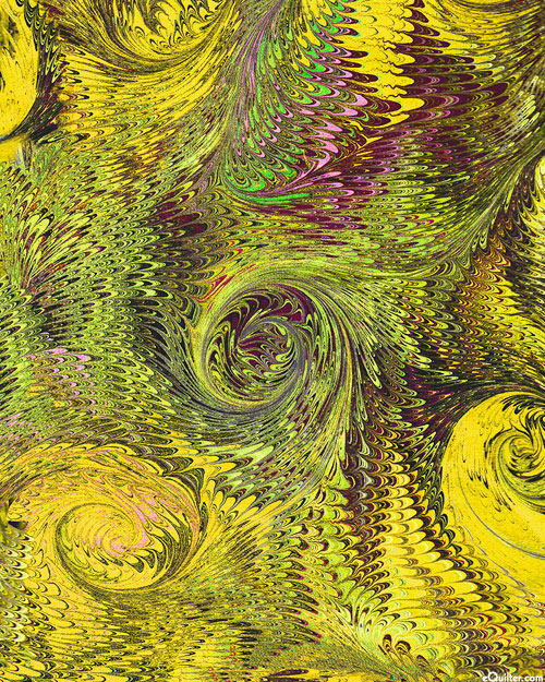 Poured Color 2 - Whirlwind - Citrine Yellow