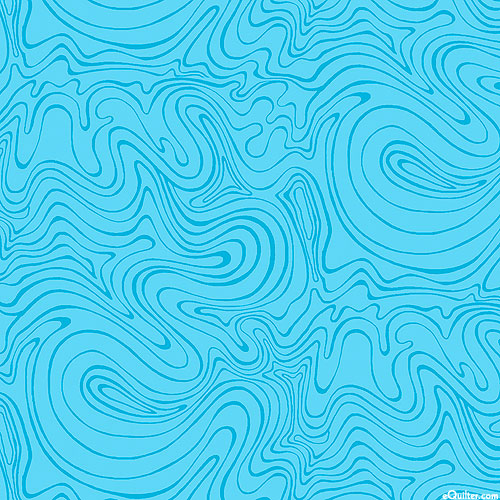 Polar Attitude - Topographic Squiggles - Azure
