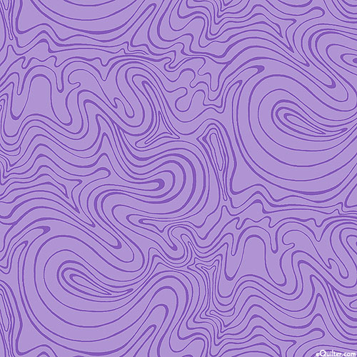 Polar Attitude - Topographic Squiggles - Lavender Purple