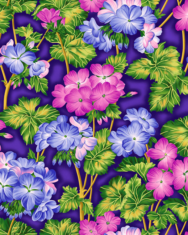 Flower Show III - Gardner's Geraniums - Violet