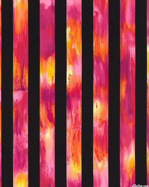 Sun Burst - Abstract Artist Stripes - Black