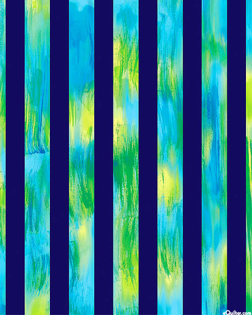 Sun Burst - Abstract Artist Stripes - Navy Blue