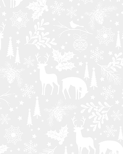 Holiday Snow - Winter Forest - White on White