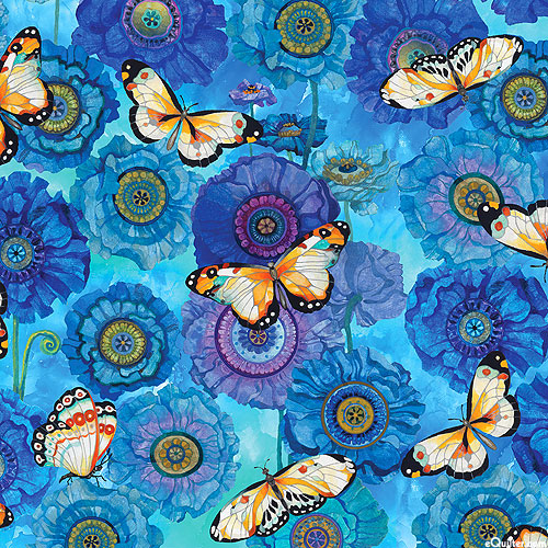 Season of the Sun - Butterflies & Blooms - Blue Topaz