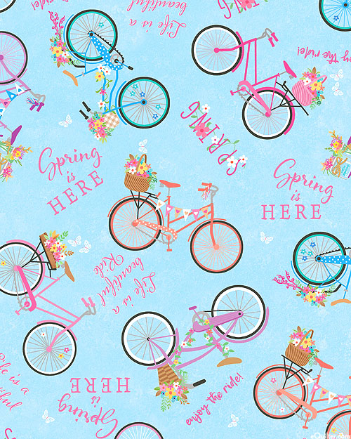 Enjoy The Ride - Springtime Bicycles - Sky Blue - DIGITAL