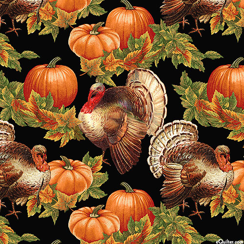 Thanksgiving - Turkey Time Scenic - Black