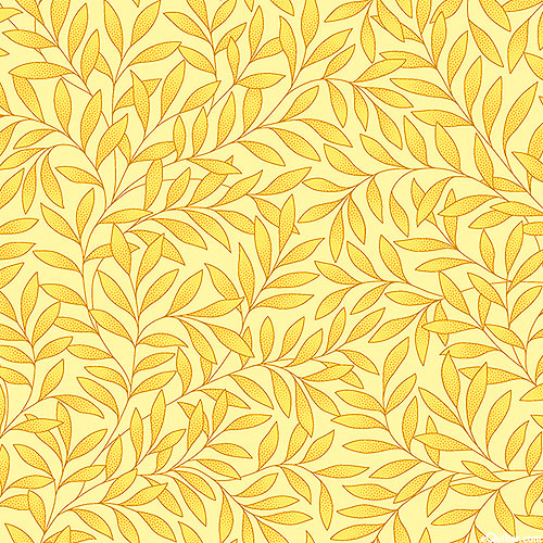 Veranda - Leaves Allover - Lemon Sorbet Yellow