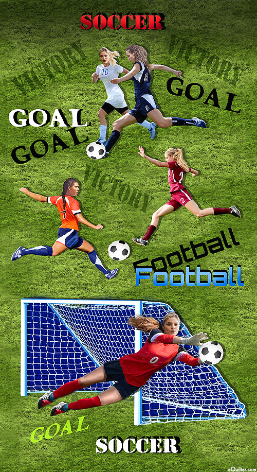 World Cup - Women's Soccer - Grass Green - 24" x 44" PANEL