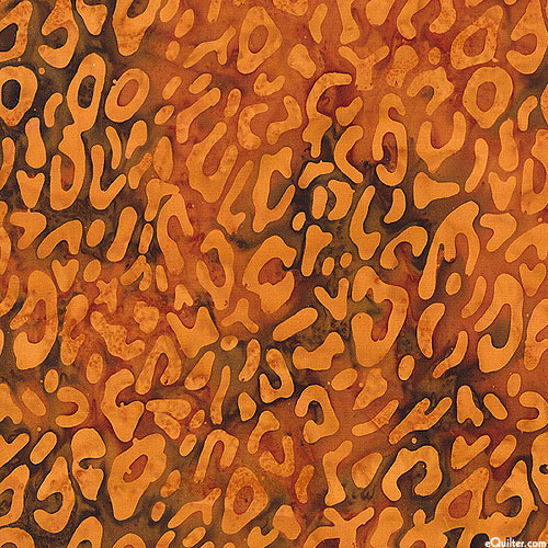 Middling Autumn - Big Cat Spots Batik - Burnt Orange
