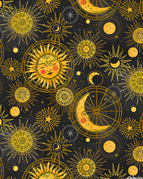 Celestial Galaxy - Sun & Moon Dance - Black