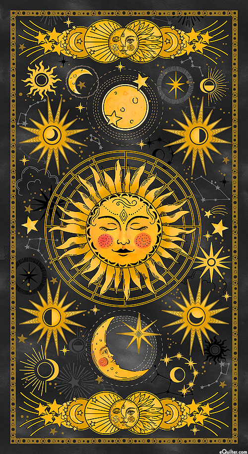 Celestial Galaxy - Sun & Company - Black - 24" x 44" PANEL