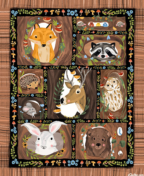 Forest Critters - Woodland Portraits - 35" x 44" PANEL