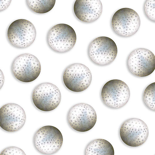Front Nine - Golf Balls on the Fairway - Diamond White