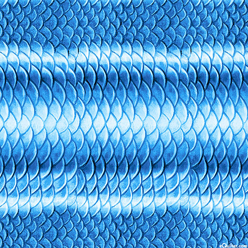 Reel Fun - Scale Texture - Ocean Blue