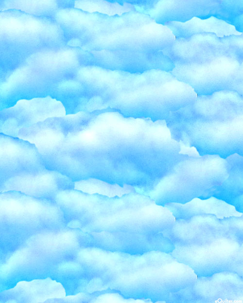 Natural Treasures II - Watercolor Clouds - Sky Blue