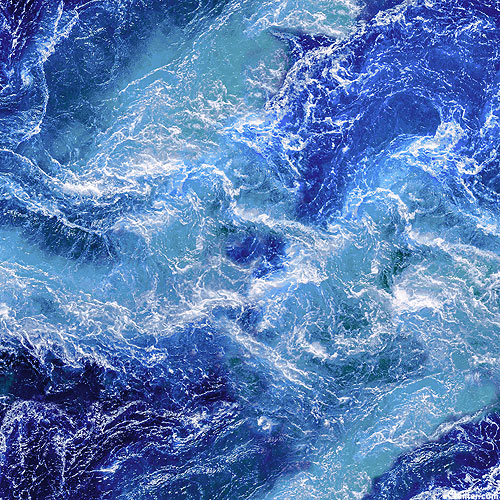 Natural Beauties - Stormy Waves - Ocean Blue - DIGITAL