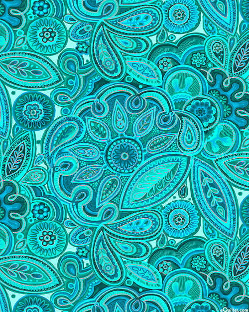 Ovarian Cancer Inspiration - Garden of Growth - Teal/Silver