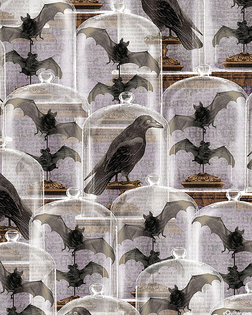 Spooky Vibes - Bats & Ravens - Pewter Gray
