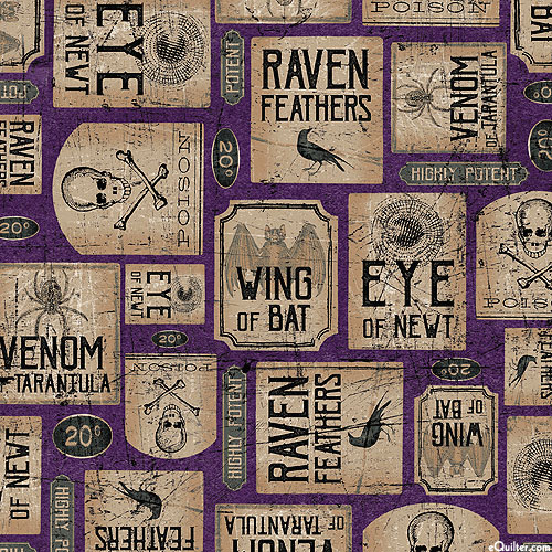 Spooky Vibes - Apothecary Labels - Aubergine