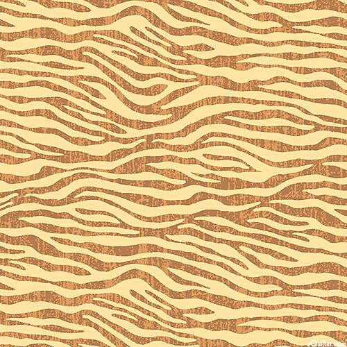 A Is For Animal - Animal Print Stripe - Camel Beige