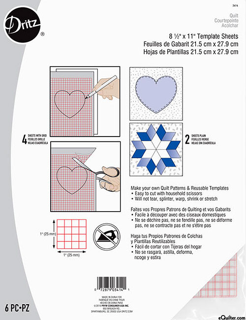 Template Sheets - 8-1/2" x 11"