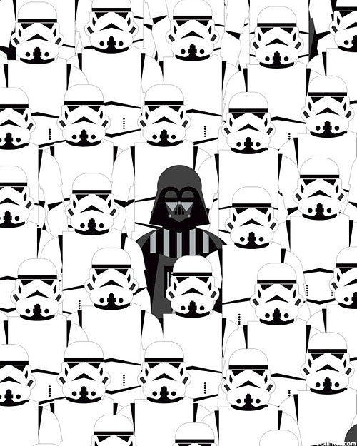 Star Wars - Stacked Storm Troopers - White