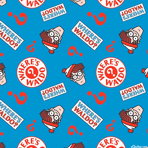 Where Is Waldo - Waldo Stickers - Cerulean Blue