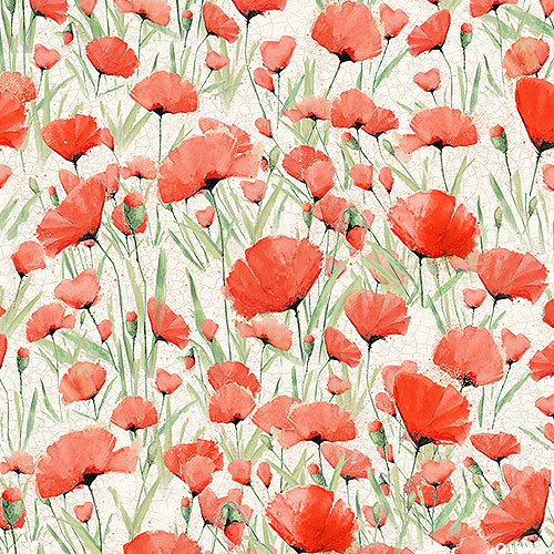 Enjoy The Little Things - Poppy Flowers - Eggshell - DIGITAL