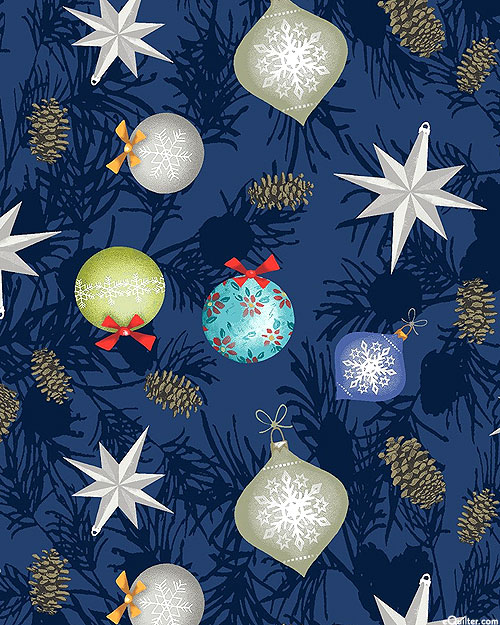 Winter's Eve - Ornaments - Navy Blue - DIGITAL
