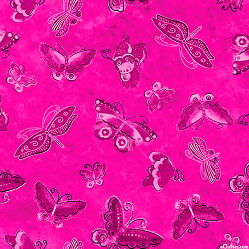 Kindred Canines - Flutterbyes - Fuchsia