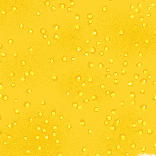 Laurel Burch Basics - Rain Droplets - Sunflower Yellow