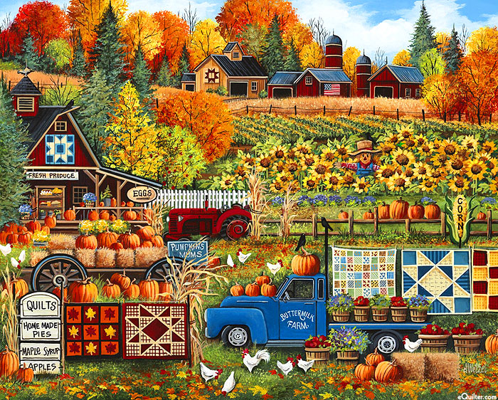 Bountiful Harvest - Buttermilk Farm - 36" x 44" PANEL